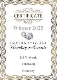 International Wedding Award - Bester DJ Region Kaiserslautern 2025